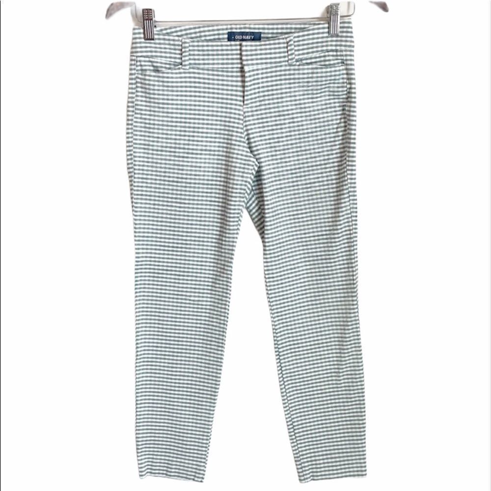 Old Navy Plaid Pixie Mid Rose Cropped Pants 2P